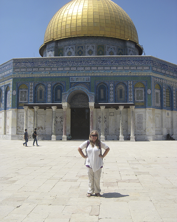 Shannon Riley standing in Israel