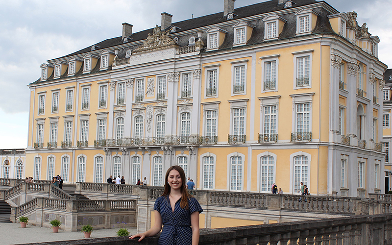 Emily McHarg in Germany at the Brühl Palace.
