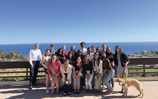 Group of students on the campus at Pepperdine School of Law