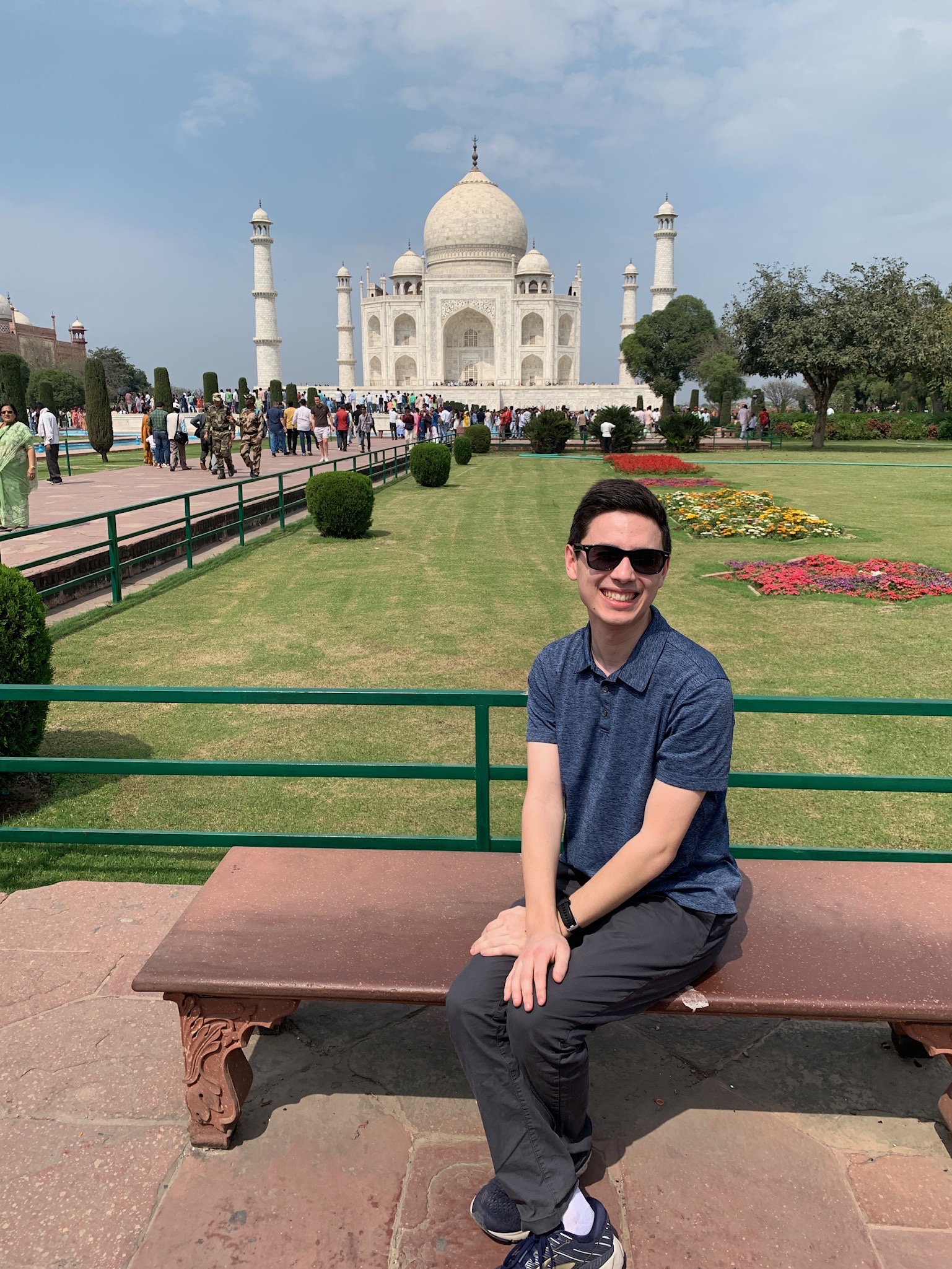Ethan in front of Taj Mahal